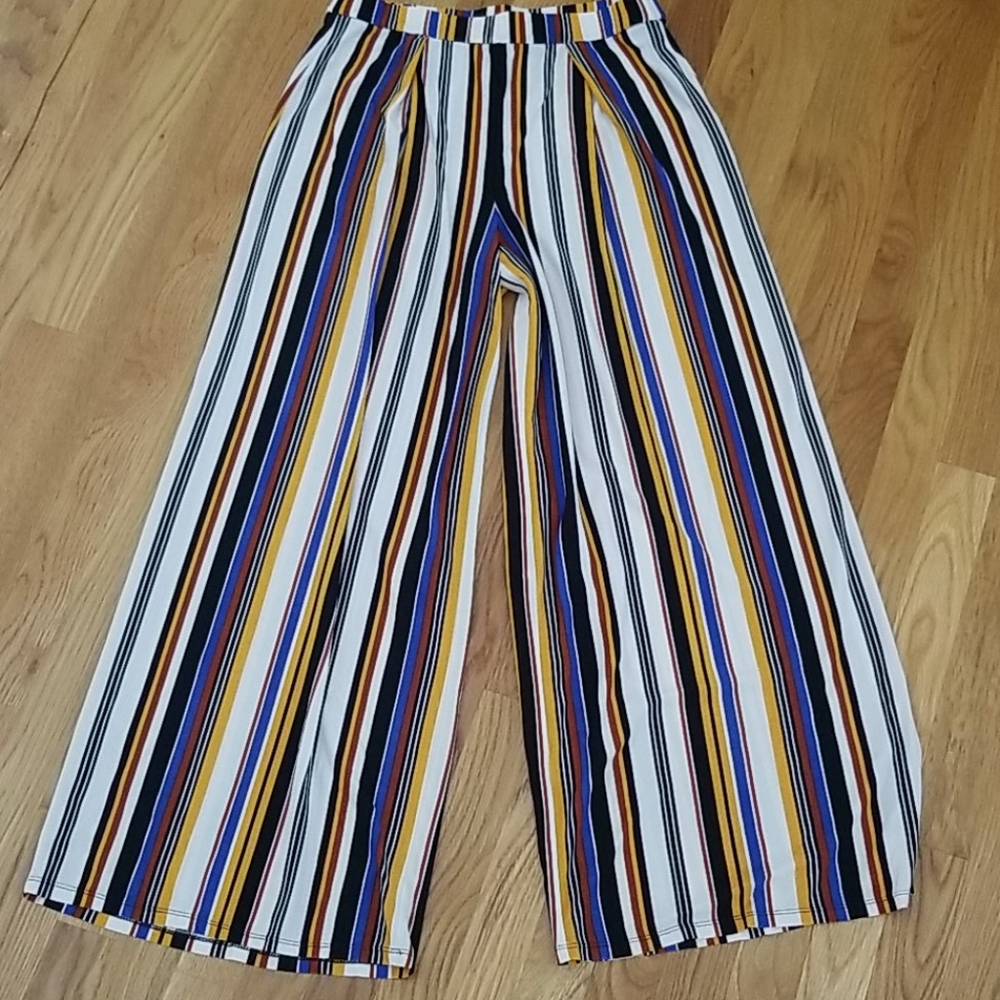 High waisted wide leg pant